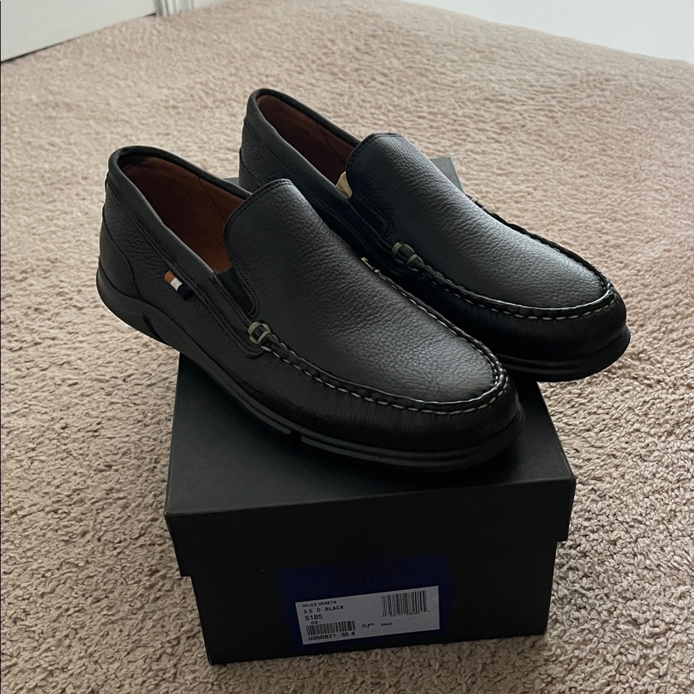 Allen Edmonds Black Leather Slip-On Loafers